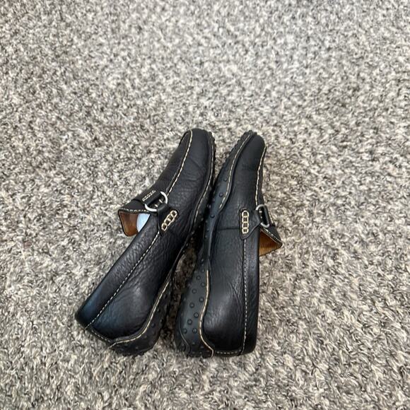 Born Black Leather Loafers Driving Slip On Shoes Women's Size US 6.5 Comfort - Picture 7 of 9